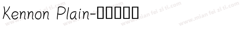 Kennon Plain字体转换